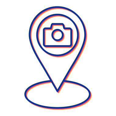 konum pin simgesi vektör illüstrasyonu