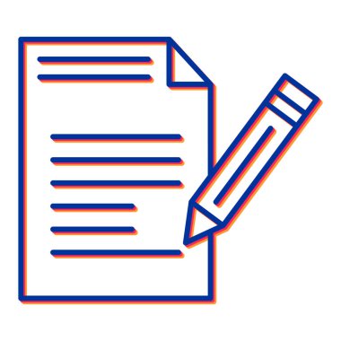 belge simgesi vektör illüstrasyonu