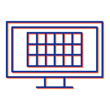 Bir bilgisayar simgesinin vektör illüstrasyonu