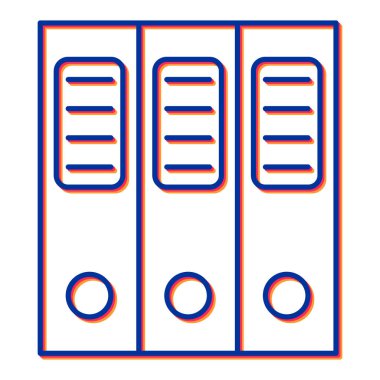 Ofis dizinleri simgesinin vektör illüstrasyonu
