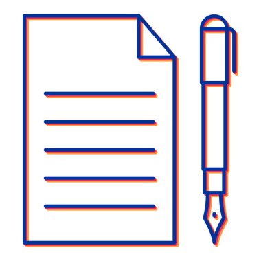 Belge. Web simgesi basit illüstrasyon