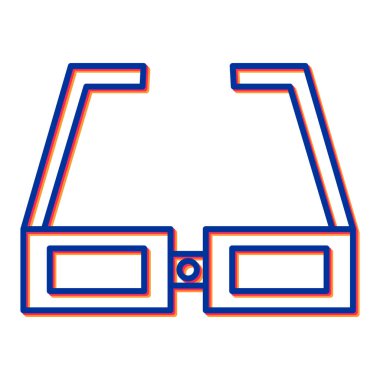 gözlük ikonu vektör illüstrasyonu