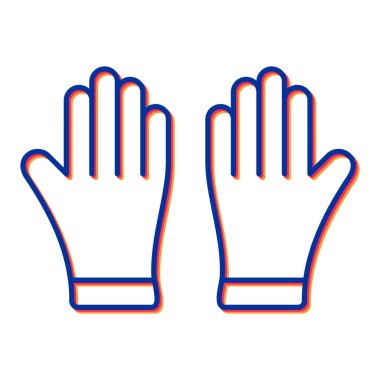 Eldiven ikonu. vektör illüstrasyonu