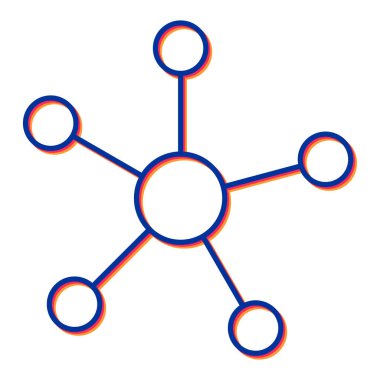 ağ vektörü simgesi modern basit illüstrasyon