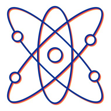 atom. Web simgesi basit illüstrasyon