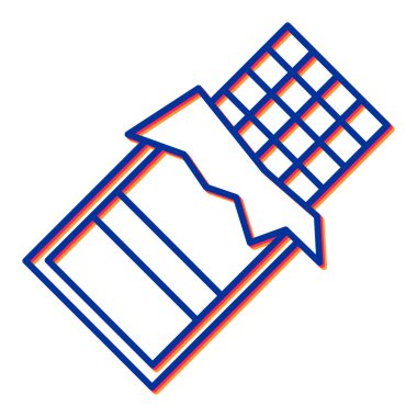 Bir waffle konisi simgesinin vektör çizimi