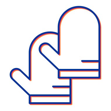 Eldiven simgesi vektör illüstrasyonu