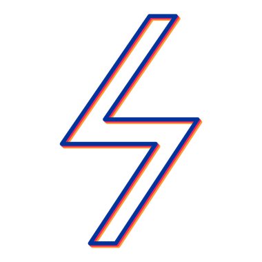 Şimşek simgesi, vektör illüstrasyonu