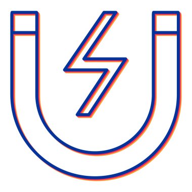 Bir mıknatıs simgesinin vektör çizimi