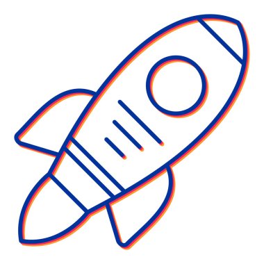 roket ikonu vektör illüstrasyonu