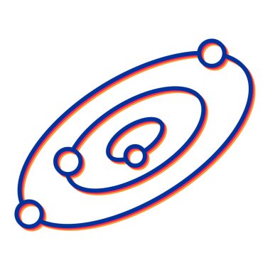 Beyaz arkaplanda izole edilmiş uzay simgesi vektörü, ay şeffaf işareti