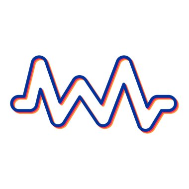 ses dalgası simgesi. Web için dengeleyici vektör simgelerinin düz çizimi