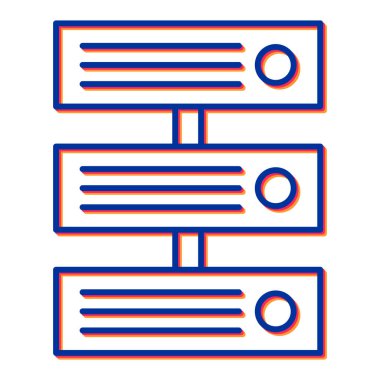 veritabanı vektör çizgisi simgesi