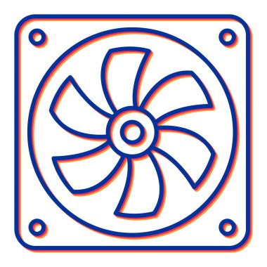 Bilgisayar soğutucu simgesi. vektör illüstrasyonu