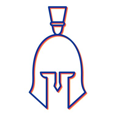 Savaşçı miğferi simgesinin vektör çizimi