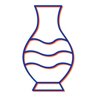 vazo simgesi. Web için cam kavanoz vektör simgelerinin özet çizimi