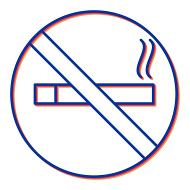 Sigara ikonu işareti yok. 16 renkli düğme seti. Modern tasarım. vektör illüstrasyonu