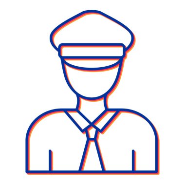 Erkek ikon vektörü. İnce çizgi işareti. izole edilmiş sınır sembolü çizimi