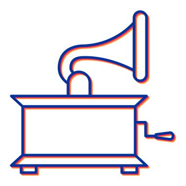 hoparlör vektörü ince çizgi simgesi