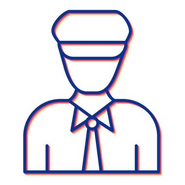 Erkek ikon vektörü. İnce çizgi işareti. izole edilmiş sınır sembolü çizimi