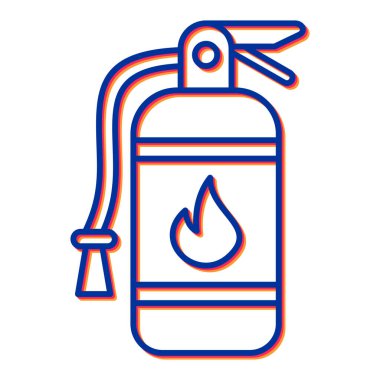 Yangın söndürme ikonu. Web için gaz hidrantı vektör simgelerinin özet çizimi