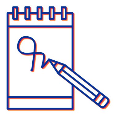 imza simgesi vektör illüstrasyonu