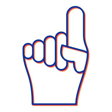 Yumruk simgesini tutan el. vektör illüstrasyonu