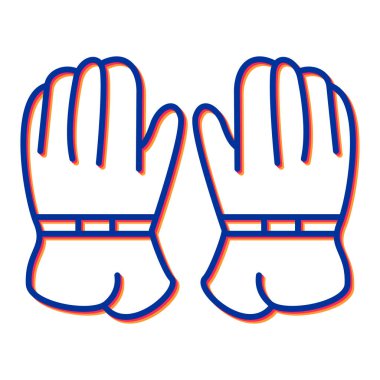 Eldivenler. Web simgesi vektör illüstrasyonu