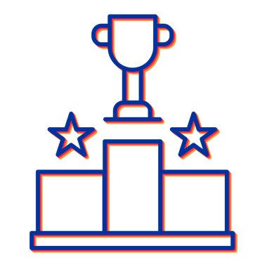 Kupa. Web simgesi basit illüstrasyon