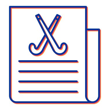 Belge. Web simgesi basit illüstrasyon