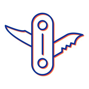 Makas ikon vektörü. İnce çizgi işareti. İzole edilmiş kontür sembolü gösterimi