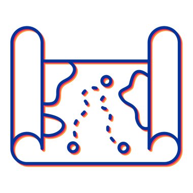 harita simgesinin vektör illüstrasyonu