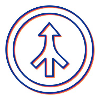 yol işareti simgesi, basit tasarım vektör çizimi