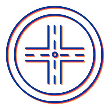 Moda biçimi izole edilmiş arkaplanda çapraz simge