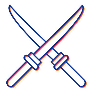 Kılıç. Web simgesi basit illüstrasyon