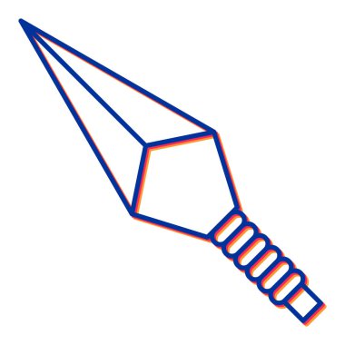 Bir kılıç simgesinin vektör illüstrasyonu