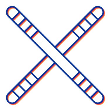 beysbol yarasa simgesi vektör çizimi tasarımı