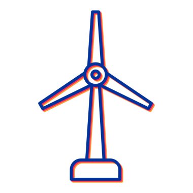 Rüzgar türbini ikonu. vektör illüstrasyonu