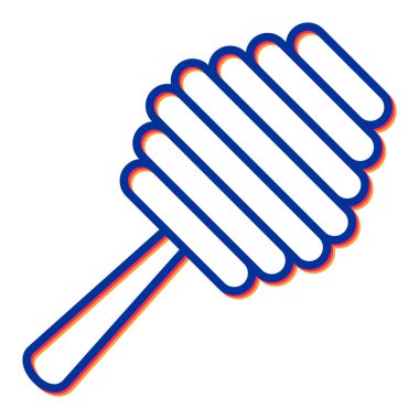 Süpürge ikonunu tutan bir el. vektör illüstrasyonu