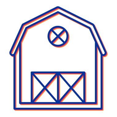 ahır vektör simgesi modern illüstrasyon