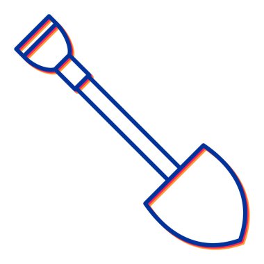 Kürek. Web simgesi basit illüstrasyon