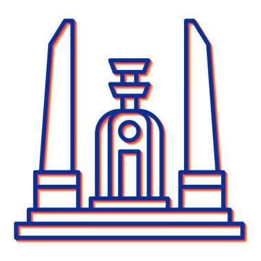 Moda tarzı izole edilmiş arkaplanda anıt simgesi