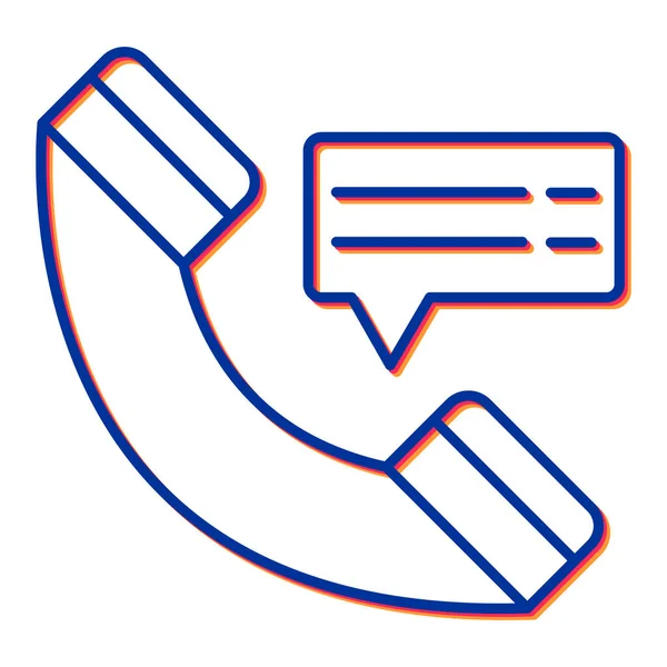 電話チャットアイコンのベクトル図 — ストックベクタ