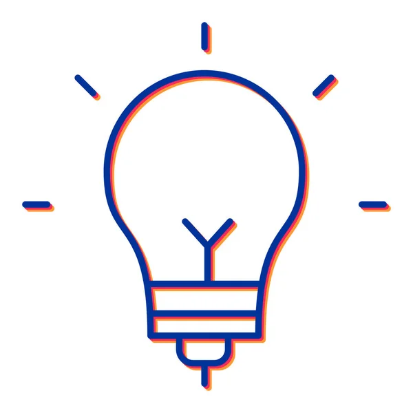 Vector Illustration Lightbulb Icon — Stock Vector