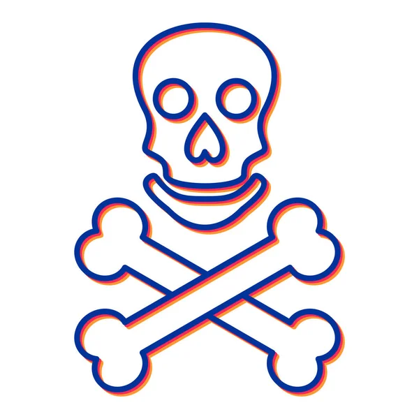 çapraz kemikli kafatası ve kemik vektör illüstrasyon tasarımı