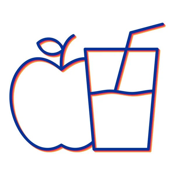 Juice Apple Icon Vector Illustration Graphic Design — Stock Vector