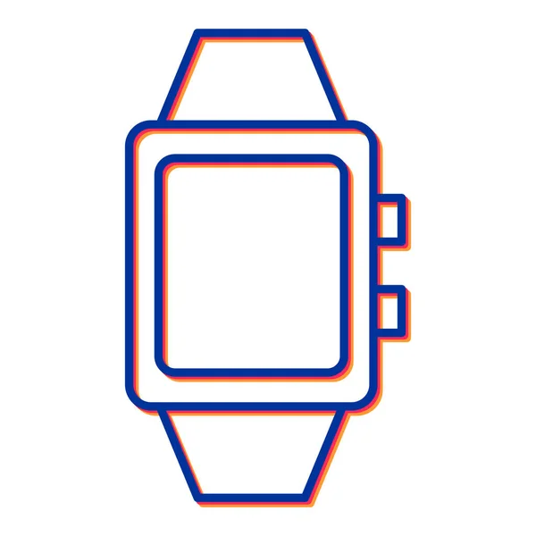 Smartwatch Con Icono Reloj Sobre Fondo Blanco Ilustración Vectorial — Archivo Imágenes Vectoriales