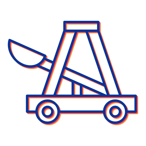Icône Catapulte Illustration Vectorielle — Image vectorielle