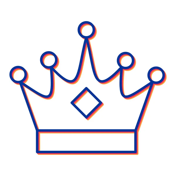 Значок Корони Начерк Ілюстрації Значків Векторного Короля Інтернету — стоковий вектор