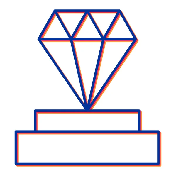 Diamant Webb Ikon Enkel Illustration — Stock vektor